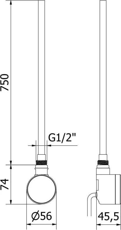 Mexen FA-D22 grzałka elektryczna 900 W, czarna - W955-0900-70
