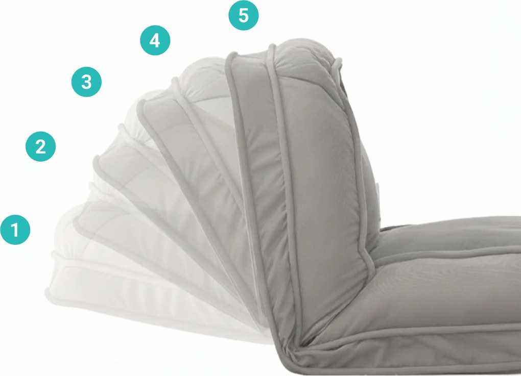 PROMOCJA Relaksacyjny fotel regulowany LAZY SOFA, szary II klasa jakości