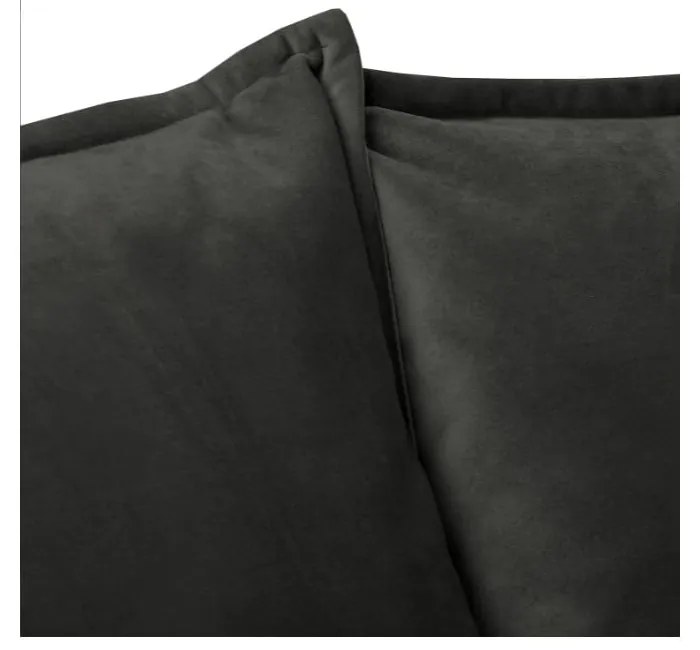 Ciemnoszara aksamitna sofa 138 cm Juli – Ropez