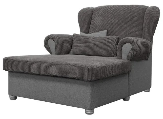 Szarobrązowy sztruksowy fotel Lord – Ropez