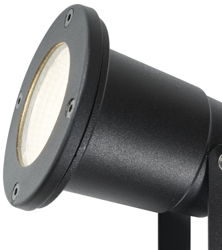 Zewnetrzna Reflektor z kolcem czarny z LED, regulowany IP65 z przewodem i wtyczką - Basic Nowoczesny Oswietlenie zewnetrzne