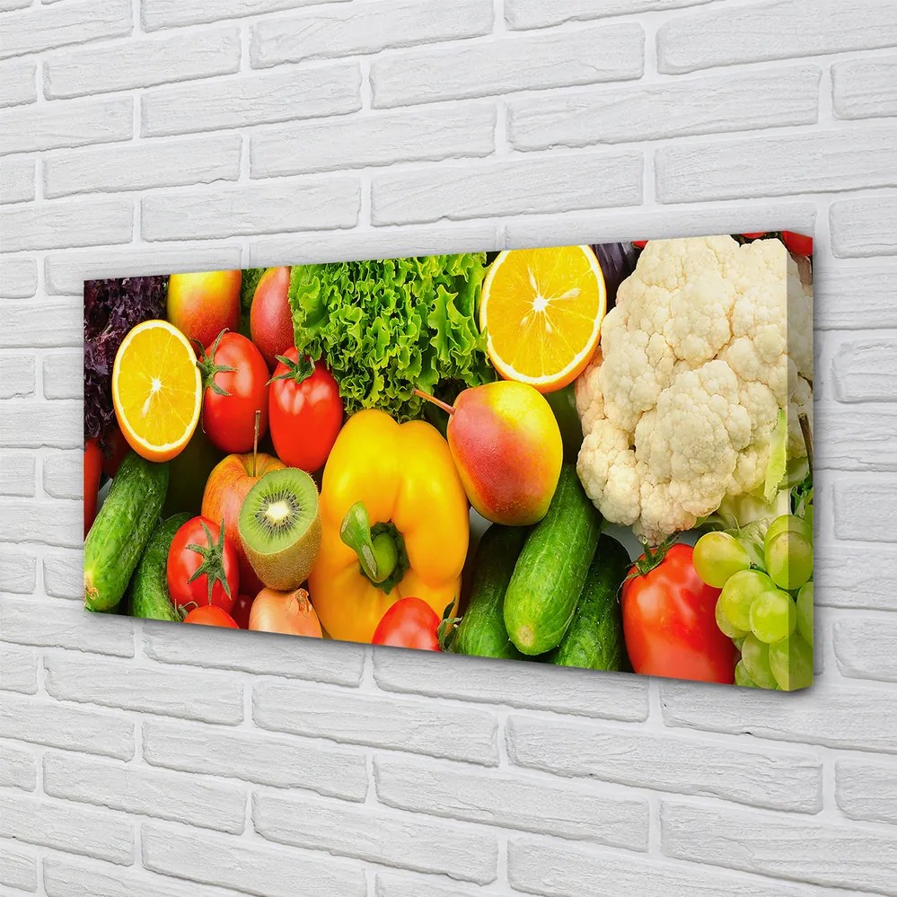 Fotoobraz na płótnie Zielona Kompozycja Warzywna