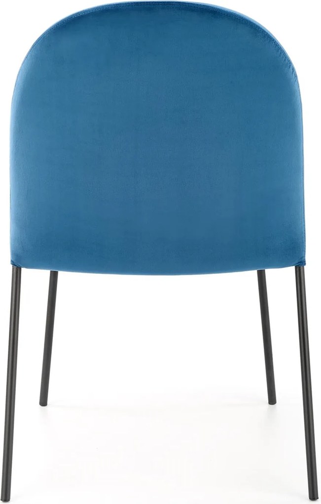 Welurowe krzesło z poduszką na siedzisku K443