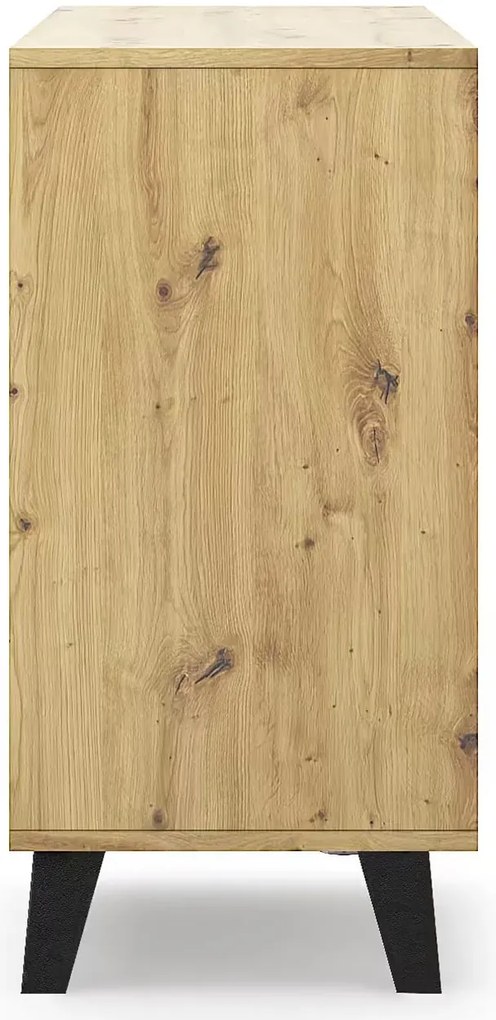 Minimalistyczna komoda na nóżkach dąb artisan + biały S5-Z92