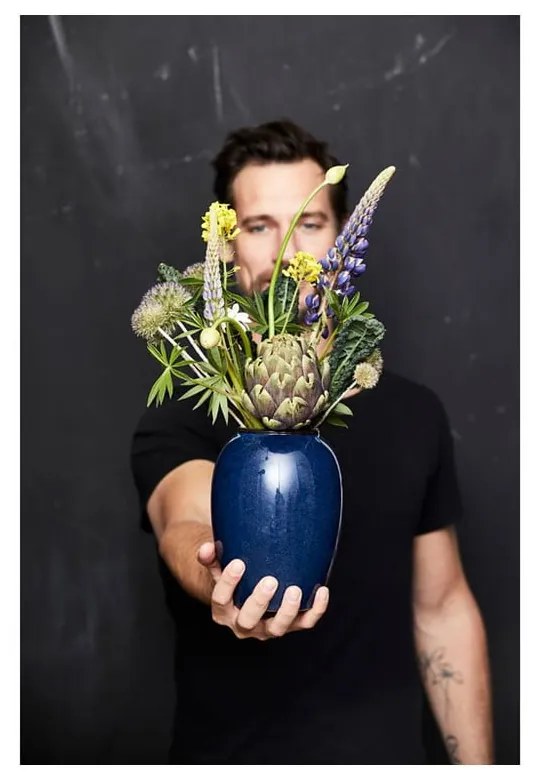 Ciemnoniebieski kamionkowy wazon (wysokość 20 cm) Gastro Blue – Bitz