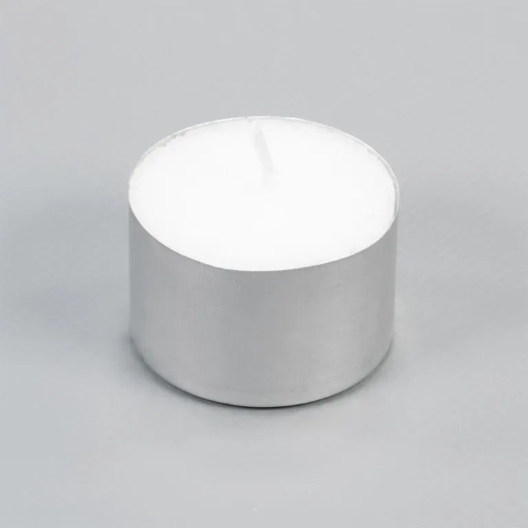 Białe świeczki tea light, bez zapachów, białe, 100 sztuk