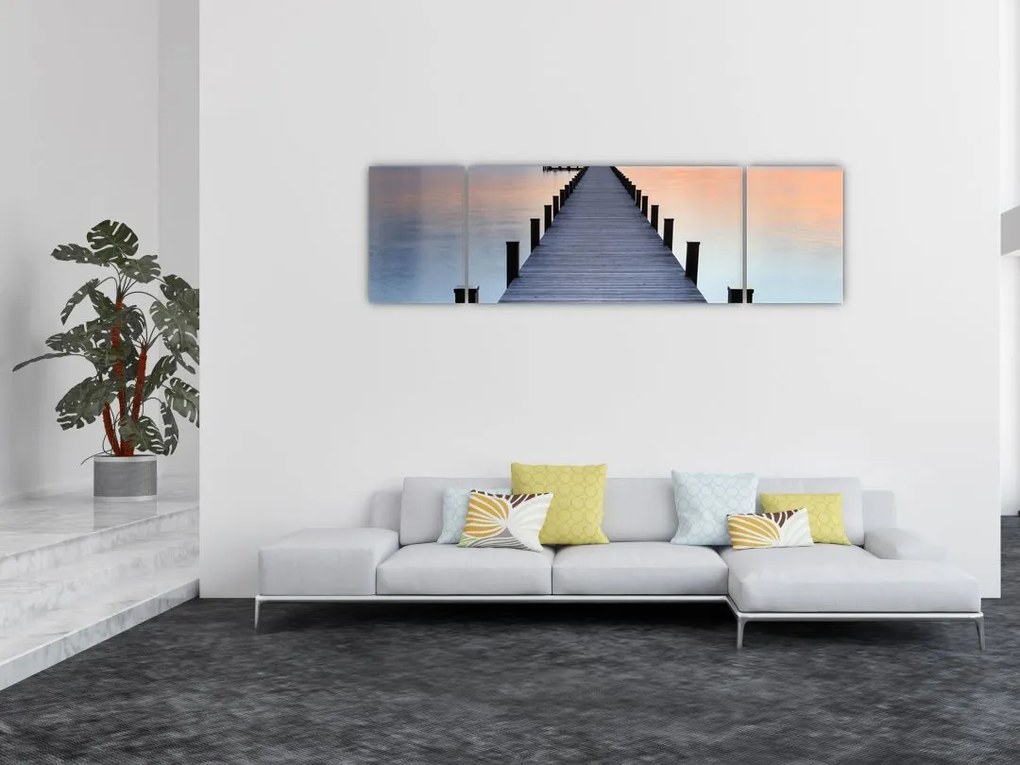 Obraz - Molo nad jeziorem Starnberger, Bavaria, Germany (170x50 cm)