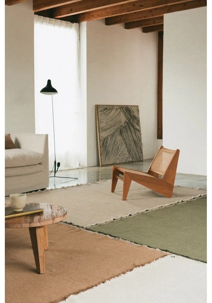 Bawełniany dywan tkany ręcznie w kolorze khaki 200x300 cm Handloom – Lorena Canals