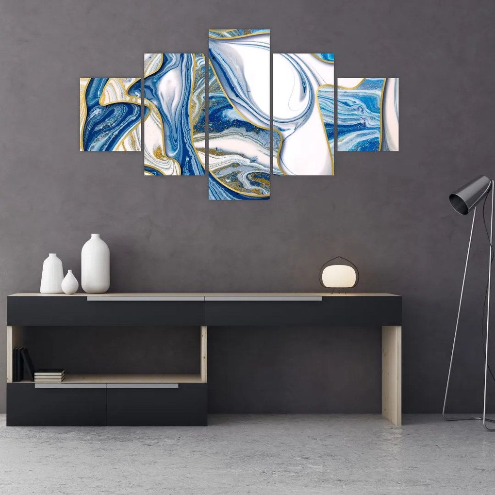 Obraz - Fale z marmuru (125x70 cm)