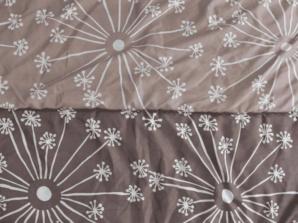 Zestaw całorocznej kołdry 140x200 cm z włókna pustego z poduszką 70x90 cm POLARIA, brązowa