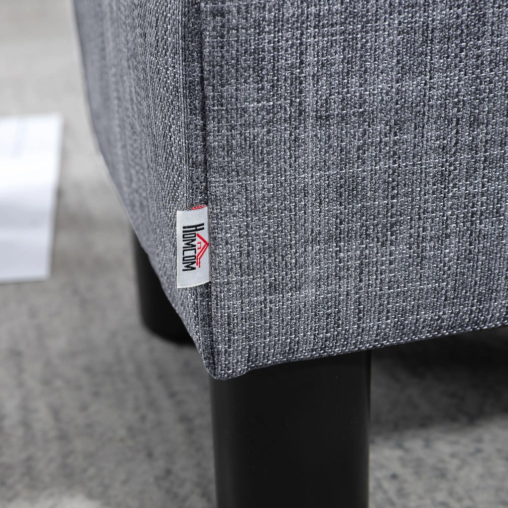 HOMCOM Pufa z eleganckim materiałowym pokryciem