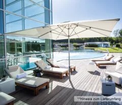 Doppler ALU EXPERT Teleskop parasol ogrodowy 350 x 350 cm beżowy