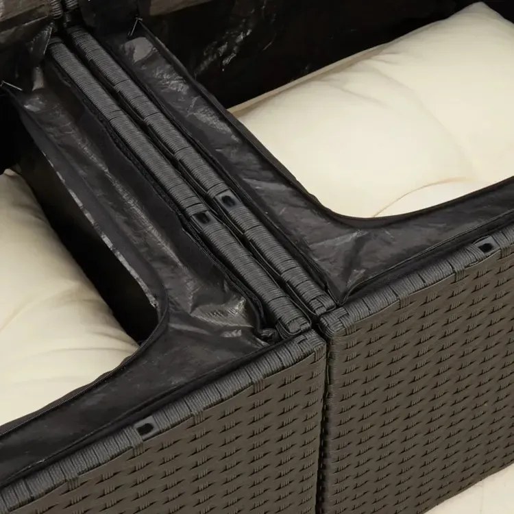 Sofa ogrodowa z białymi poduszkami - Sydnet 5X