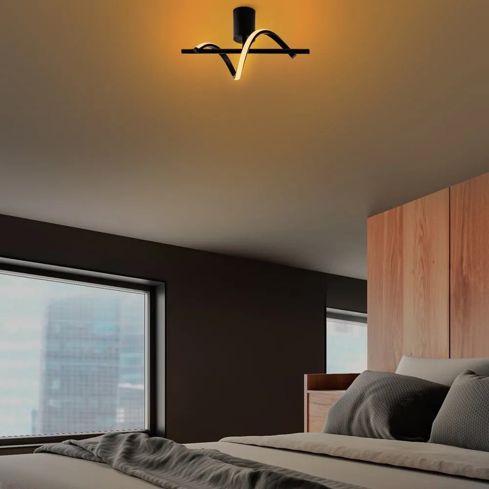 Czarna lampa sufitowa LED 7x41 cm Likma – Opviq lights