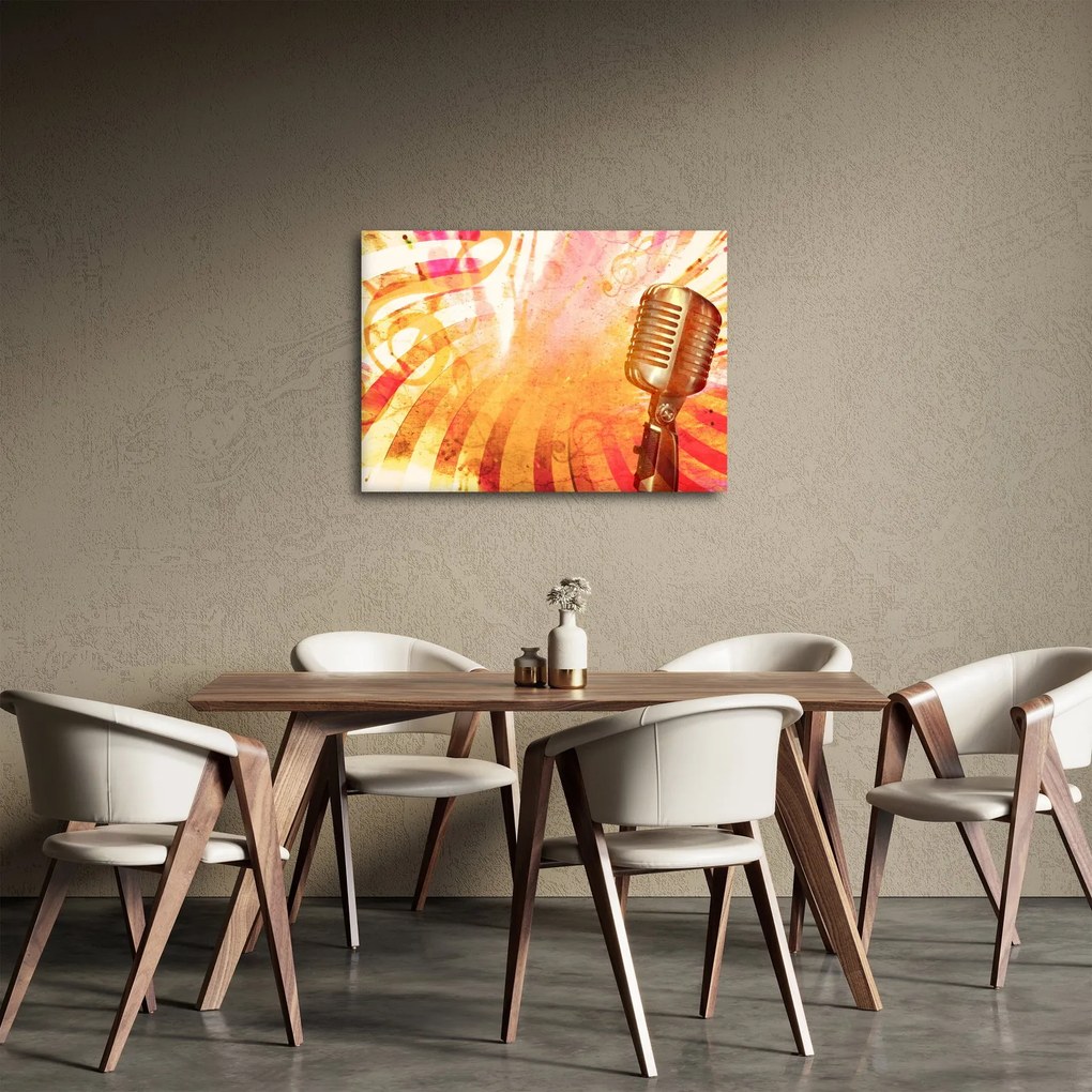 Obraz - Mikrofon retro (70x50 cm)
