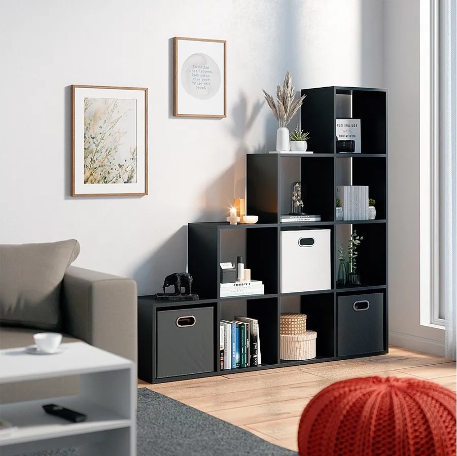 Półka na schody czarny 142.5x29x140