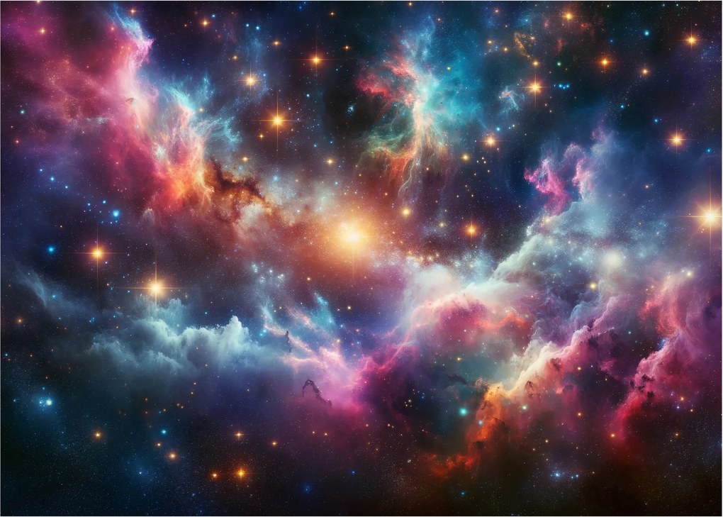 Obraz na szkle - Ciemny kosmos (70x50 cm)