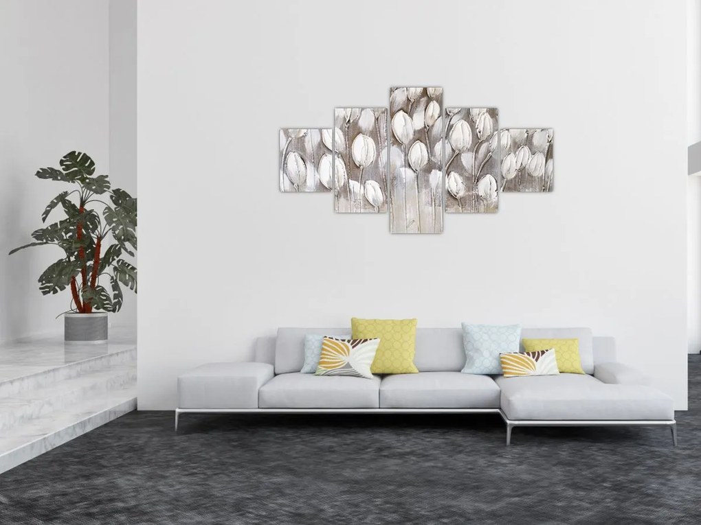 Obraz - Ułożone tulipany (125x70 cm)