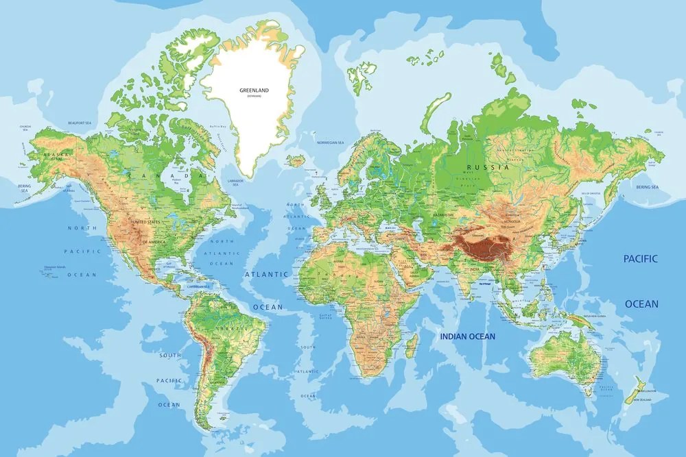 Obraz na korku klasyczna mapa świata