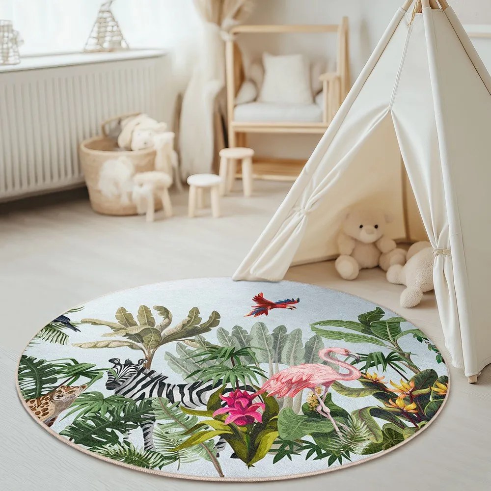 Dywan dziecięcy odpowiedni do prania ø120 cm Jungle – Mila Home