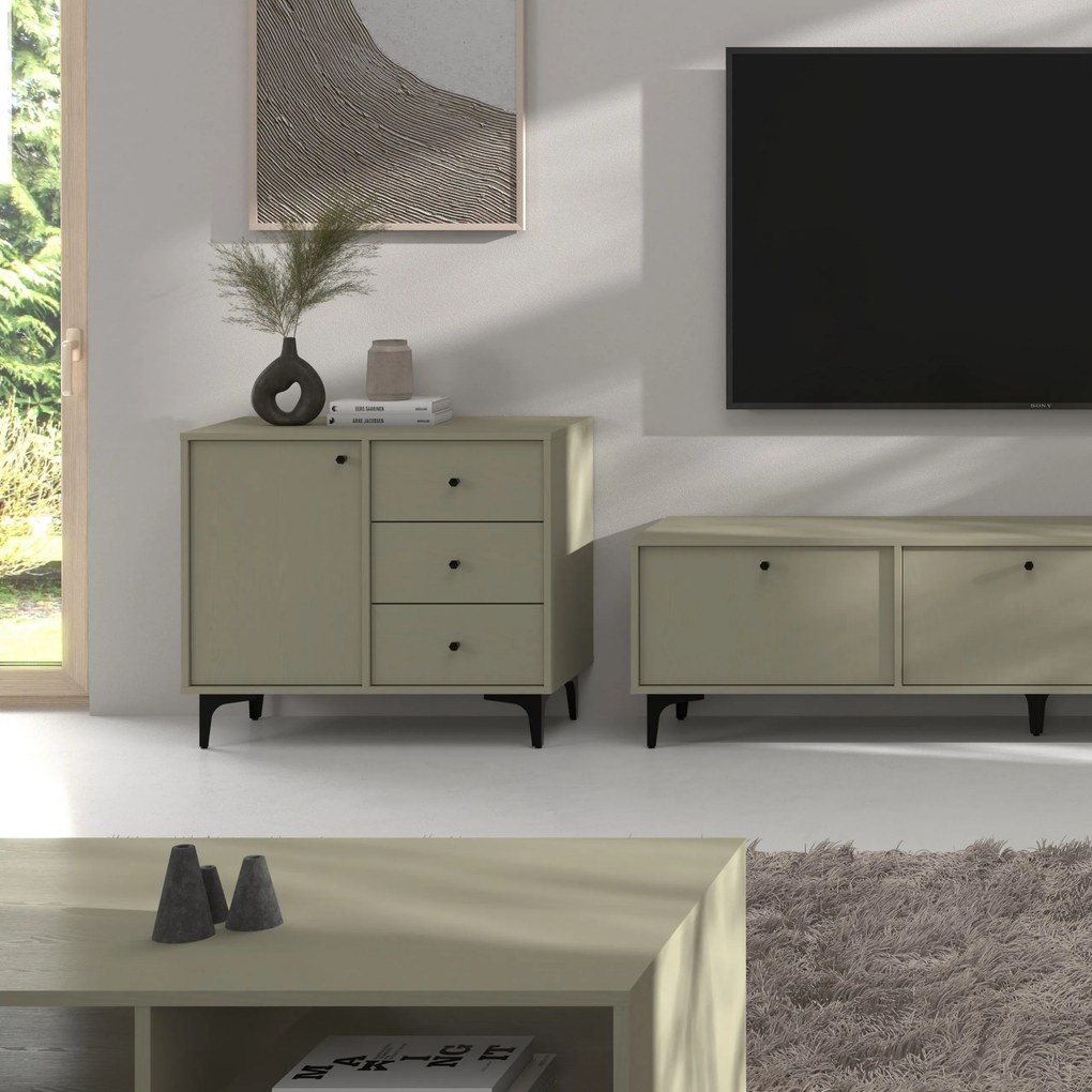 Komoda TORINO 84 cm do Salonu Sypialni Odcienie zieleni