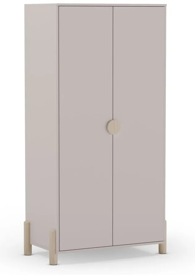 Kremowa szafa dziecięca z litego drewna sosnowego 93x180 cm Enola – Marckeric