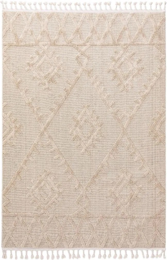 Prostokątny dywan Oyo C w kremowym kolorze