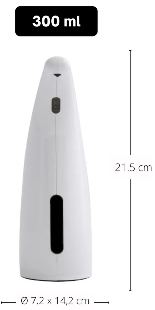 Spirella Bezdotykowy dozownik mydła Selma 300 ml, biały