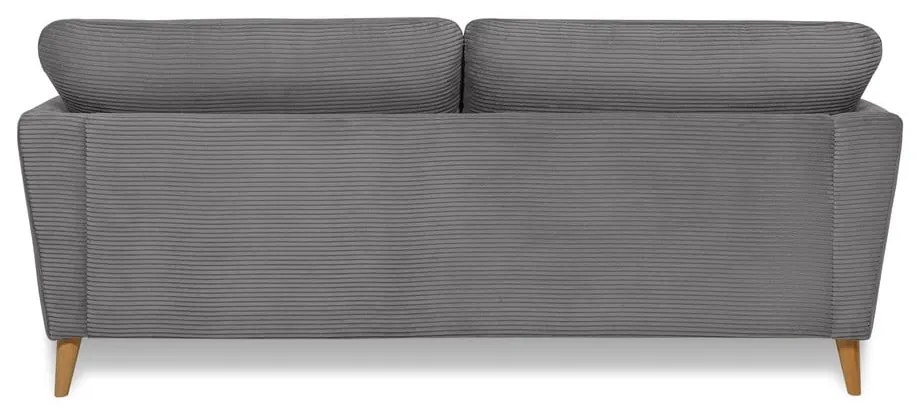 Ciemnoszara sztruksowa sofa 206 cm Paris – Scandic