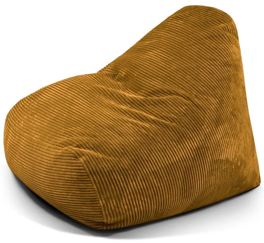 Musztardowy sztruksowy worek do siedzenia Snug 100 – SLOWDOWN