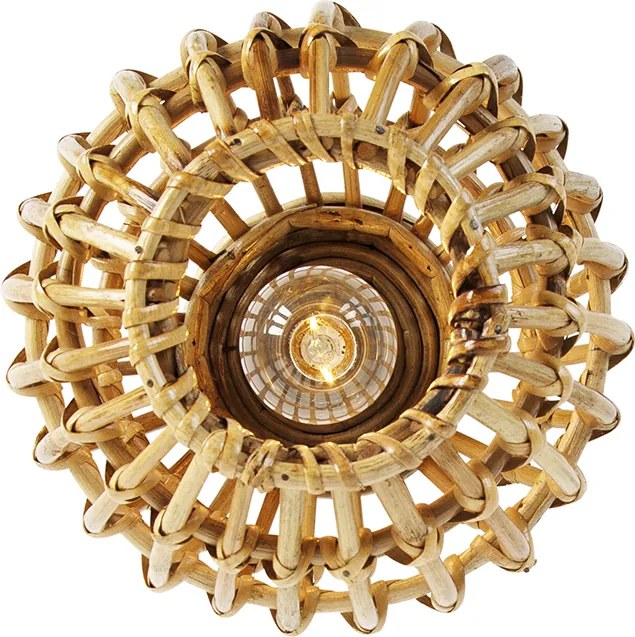 Rustykalna lampa sufitowa bambusowa 25 cm - Canna