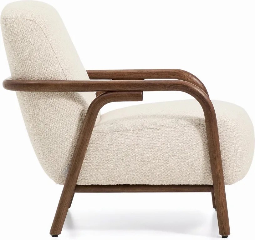 Beżowy fotel z tkaniny szenilowej Sylo – Kave Home