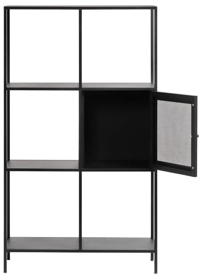 Czarny metalowy regał 80x138 cm Malibu – Unique Furniture