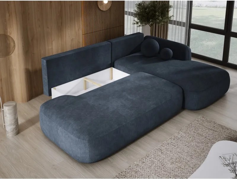 Narożnik BLOOM z funkcją spania układ L Prawy Tkanina CLOUD 97