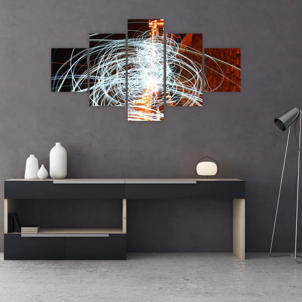 Obraz fal świetlnych (125x70 cm)