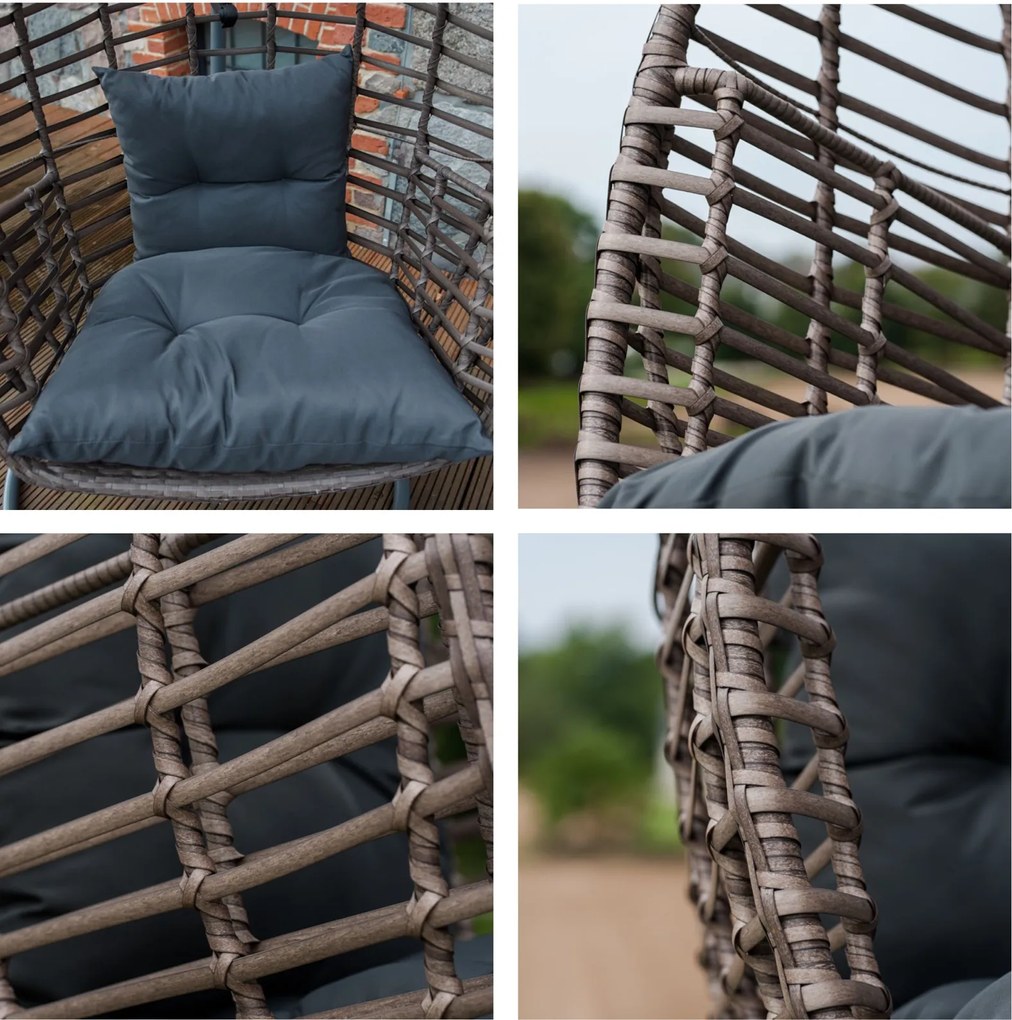 Designerski fotel wiszący na ogród Piatto