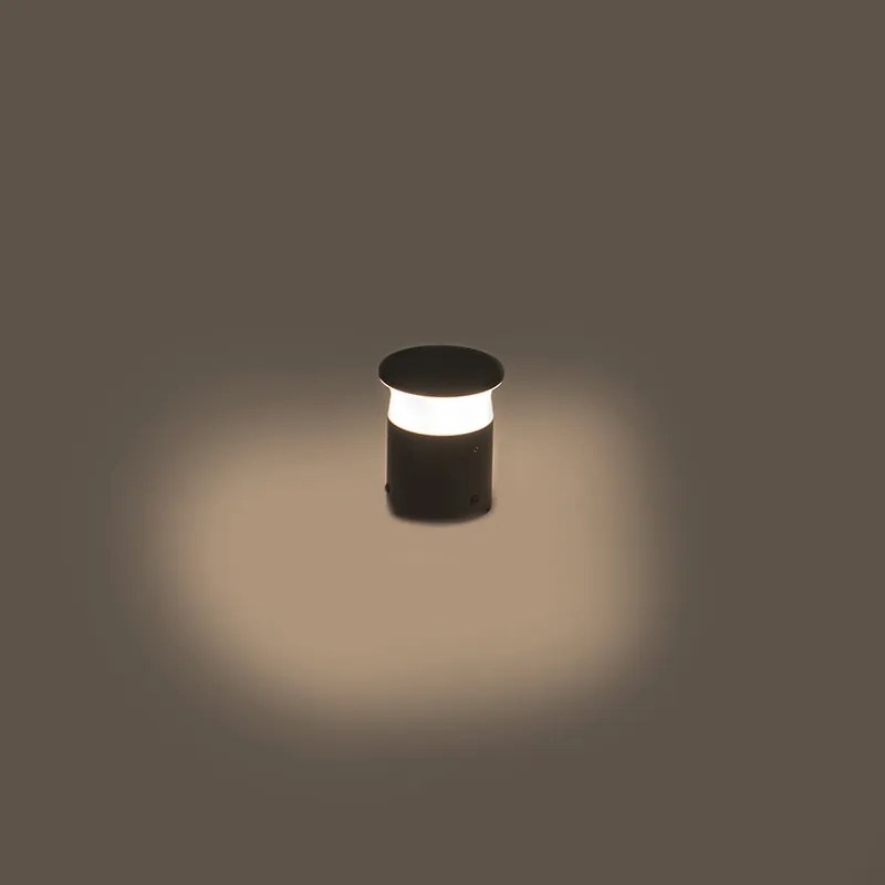 Nowoczesna lampa zewnętrzna ciemnoszara 12 cm z LED - Bar