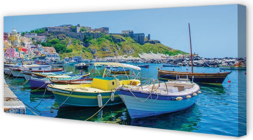 Fotoobraz na płótnie Statki w Zatoce pod Górami