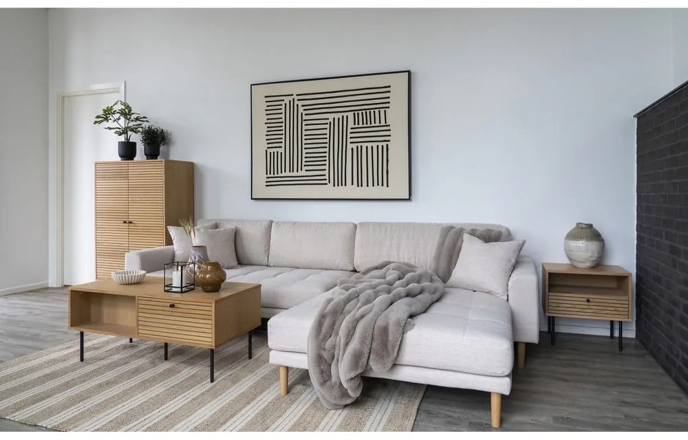 Szafka w dekorze dębu w naturalnym kolorze 80x130 cm Kyoto – House Nordic