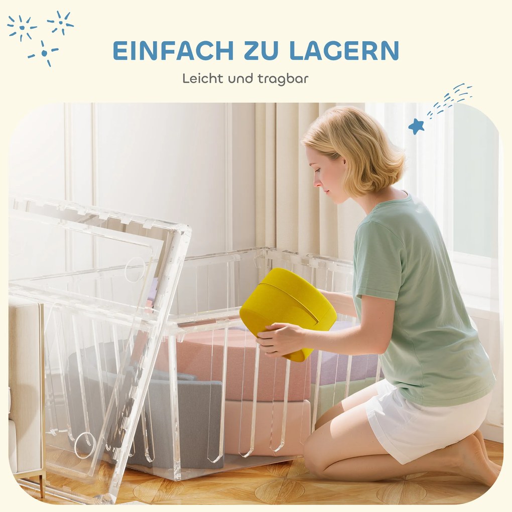 AIYAPLAY Zestaw 7 miękkich klocków piankowych dla maluchów — sztruksowy, odpinany pokrowiec, różne kształty, kolorowy