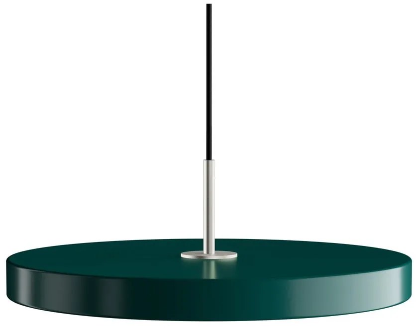 Ciemnozielona lampa wisząca LED z metalowym kloszem ø 43 cm Asteria Medium – UMAGE