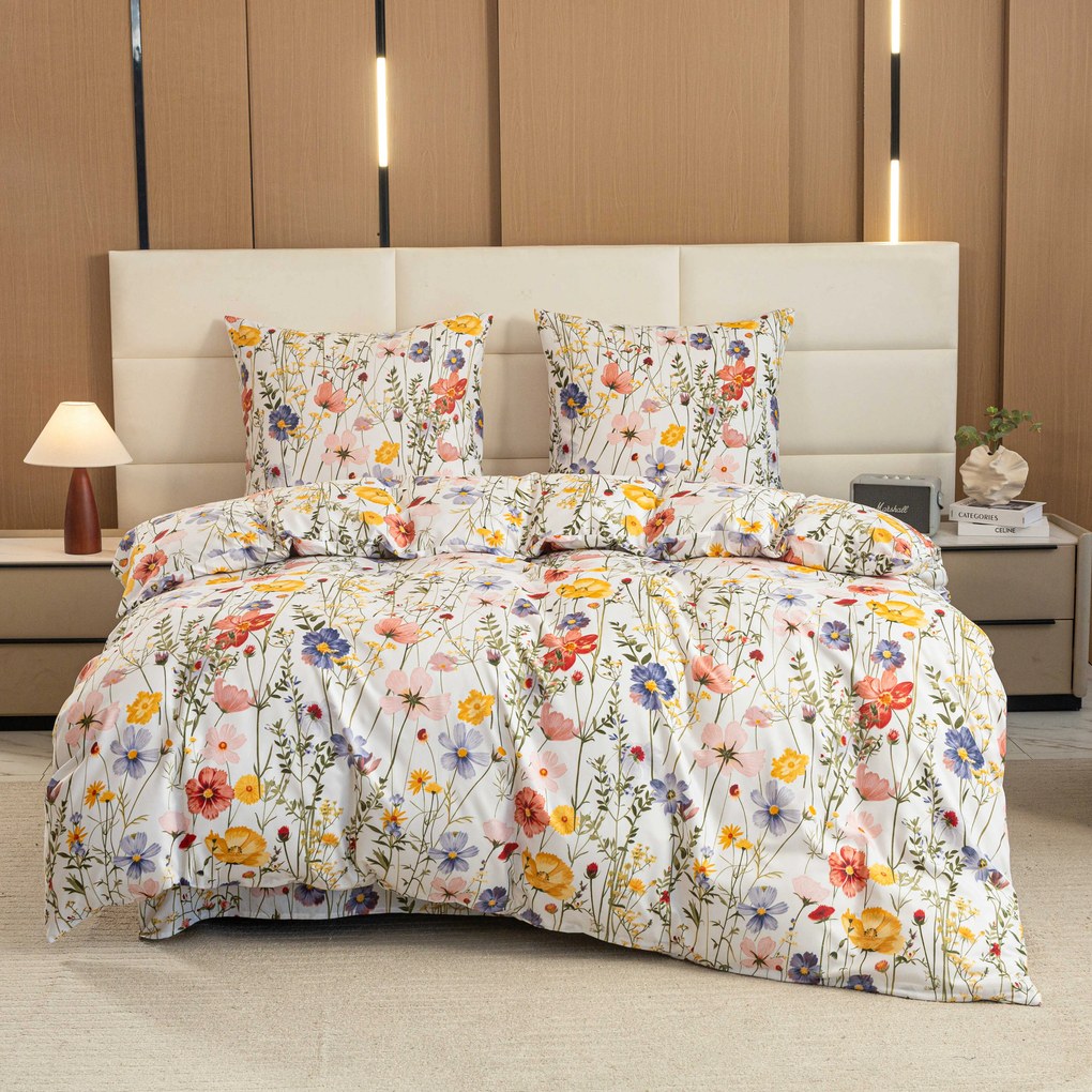 PrzytulneMieszkanie.pl PrzytulneMieszkanie.pl Pościel z mikrofibry WILDFLOWERS kolorowa Rozmiar pościeli: 2 szt 70 x 90 cm | 200 x 220 cm