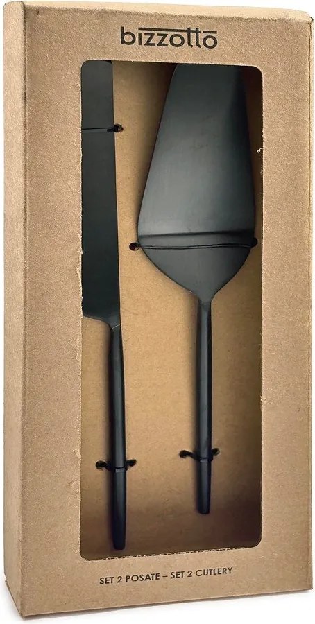 Zestaw noża i łopatki do ciast 2 szt. ze stali nierdzewnej Bronte – Bizzotto