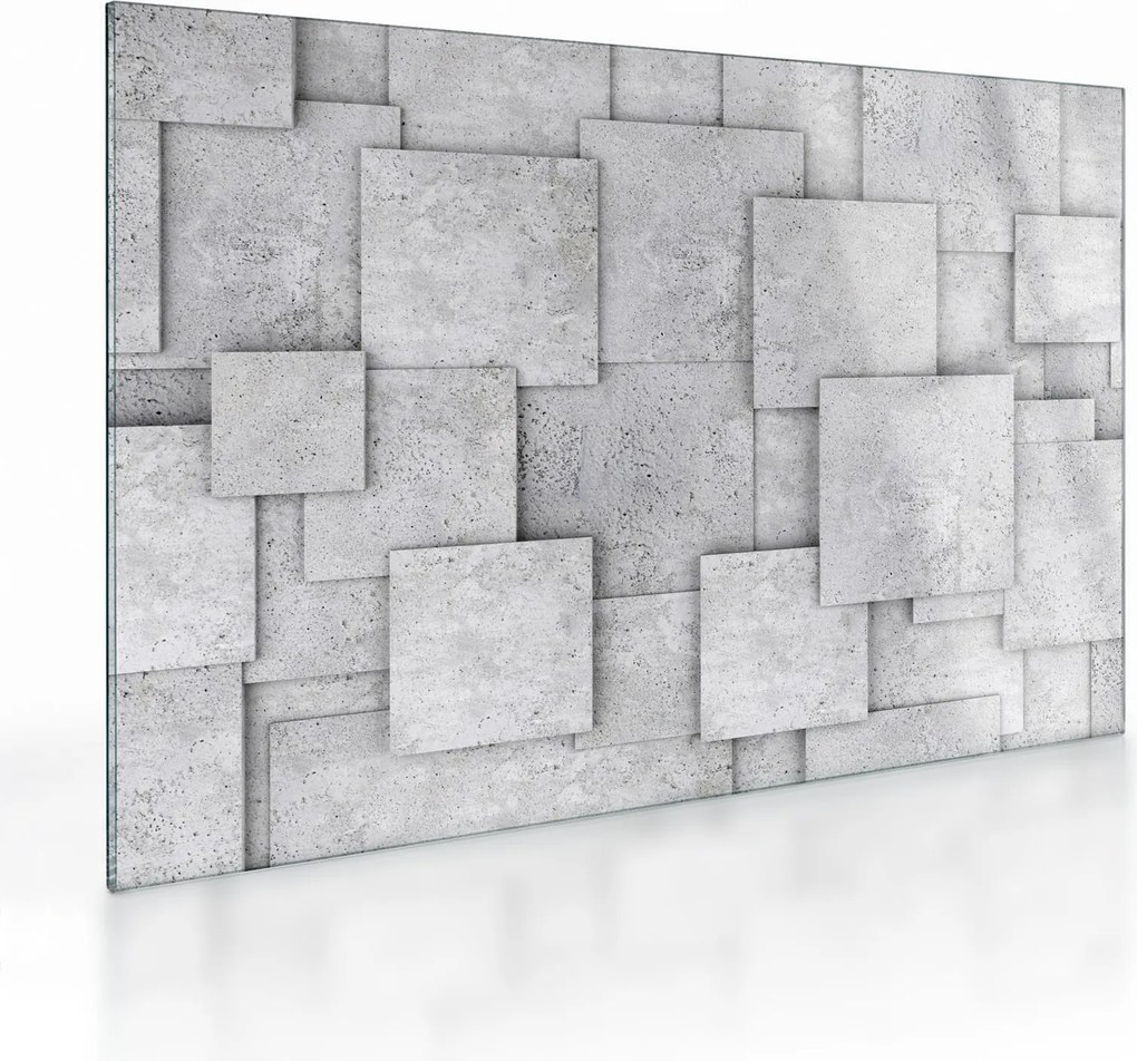 Obraz na szkle - Abstrakcja płytek betonowych (70x50 cm)