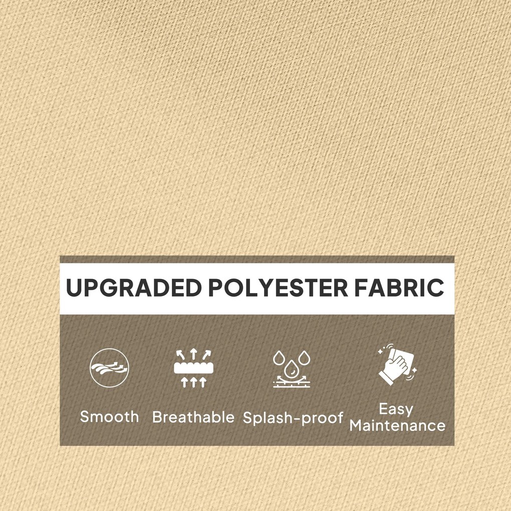 Outsunny Poduszka na Siedzenie, Zewnętrzna Poduszka do Kosza Wiszącego i Krzeseł Bujanych, Poduszka dla Mebli Ogrodowych, Beżowa