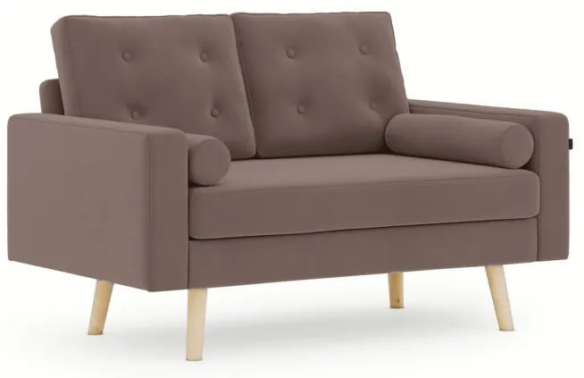 Ciemnobrązowa 2-osobowa sofa MANDI