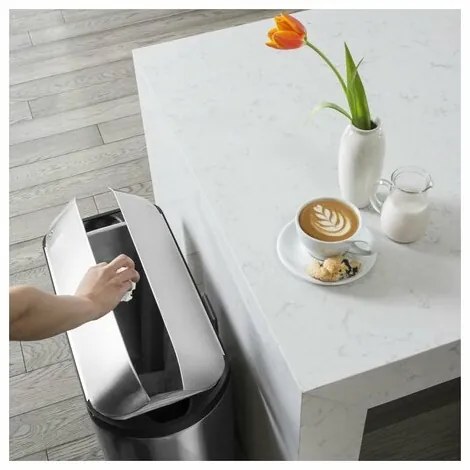 Simplehuman Kosz na śmierci pedałowy na opady segregowane 45 l, stal nierdzewna, 45 l