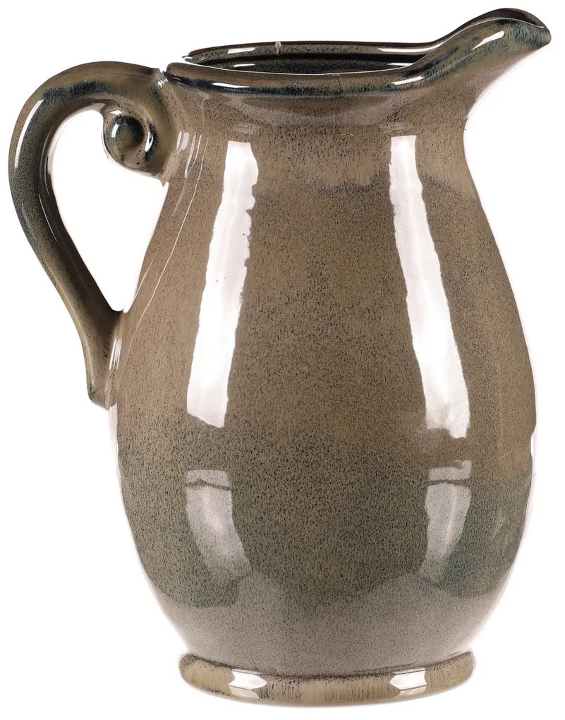 Dzbanek ceramiczny szary, 18 x 20 x 28 cm, duży, 28 cm