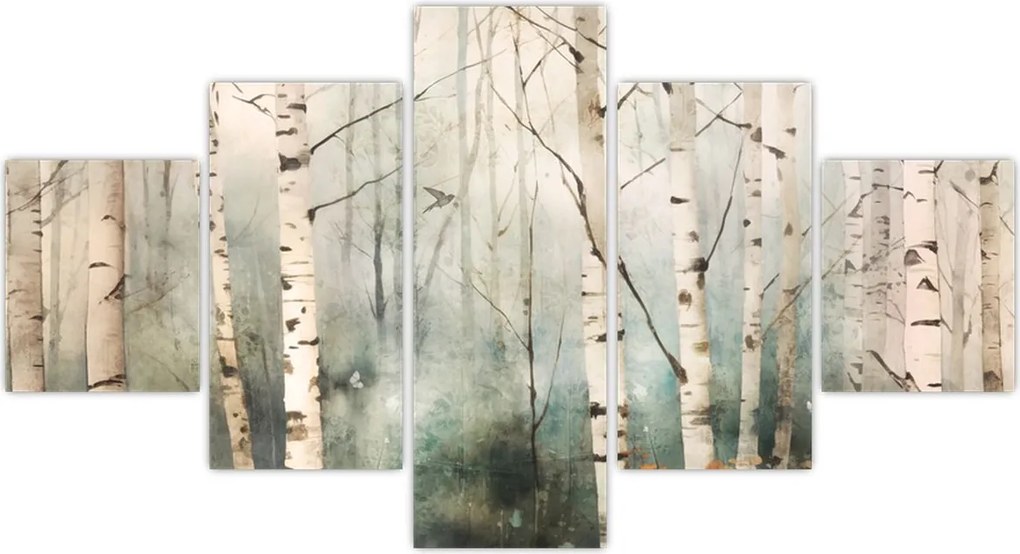 Obraz - Rysowanie wzoru lasu (125x70 cm)