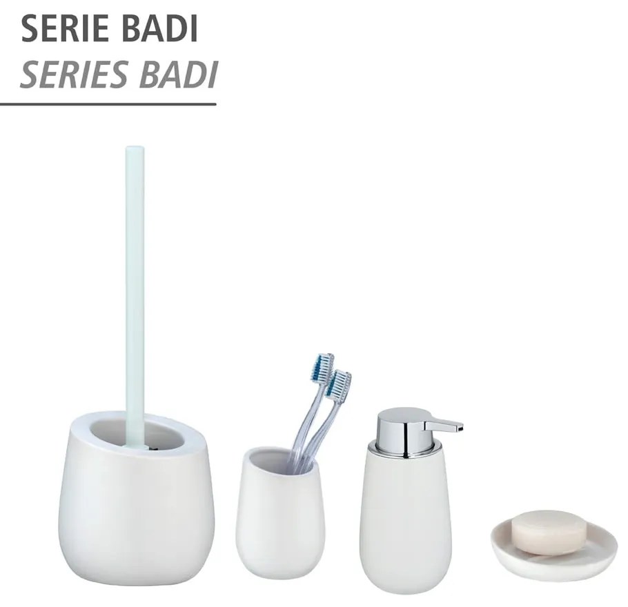 Biały ceramiczny dozownik do mydła Wenko Badi